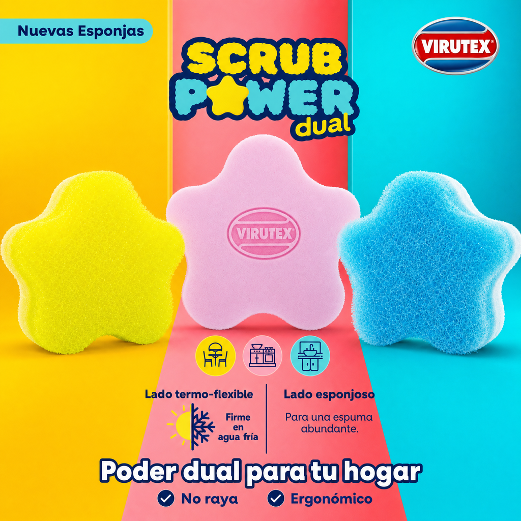 Esponja Scrub Power Dual Virutex