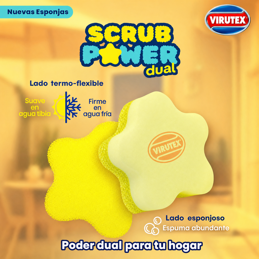 Esponja Scrub Power Dual Virutex