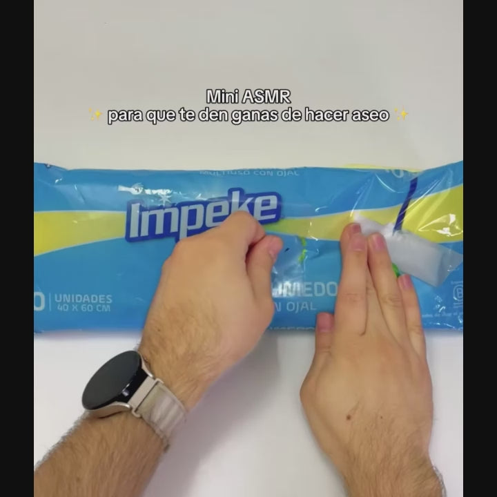 Video: cómo se usa el trapo de piso descartable Impeke con ojal